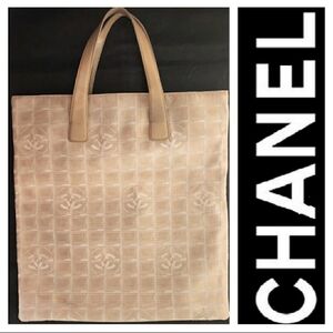 CHANEL Beige and Tan Tote Bag